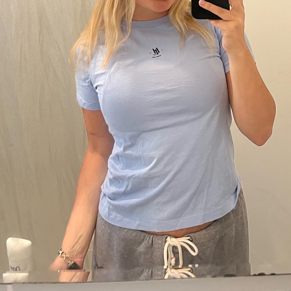 Helmut Lang Sky Blue Short Sleeve Tee